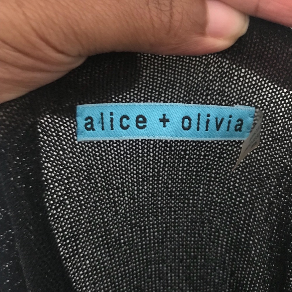 Alice & Olivia Black Shimmer Dress.  Size Medium. - Picture 6 of 6